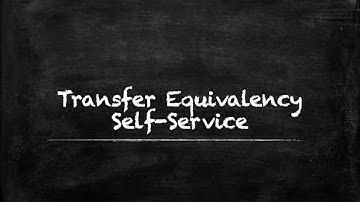 Transfer Equivalency Self-Service for Students