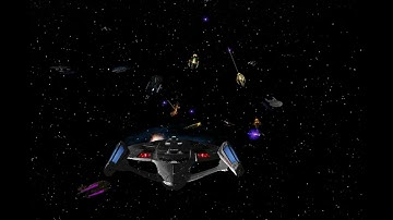 Federation fleet vs Kessok & Cardassians:  Star Trek Bridge Commander Maelstrom Mod Quick Battle