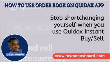 How To Use Quidax Order Book
