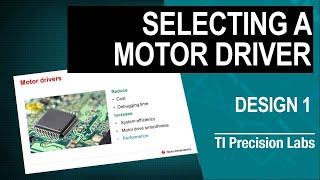 Selecting a motor driver