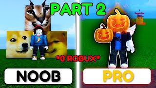 NOOB To PRO With NO ROBUX In Blox Fruits Copy: Meme Sea Roblox [Part 2]
