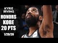 Kyrie Irving honors Kobe in emotional return for Nets vs. Pistons | 2019-20 NBA Highlights