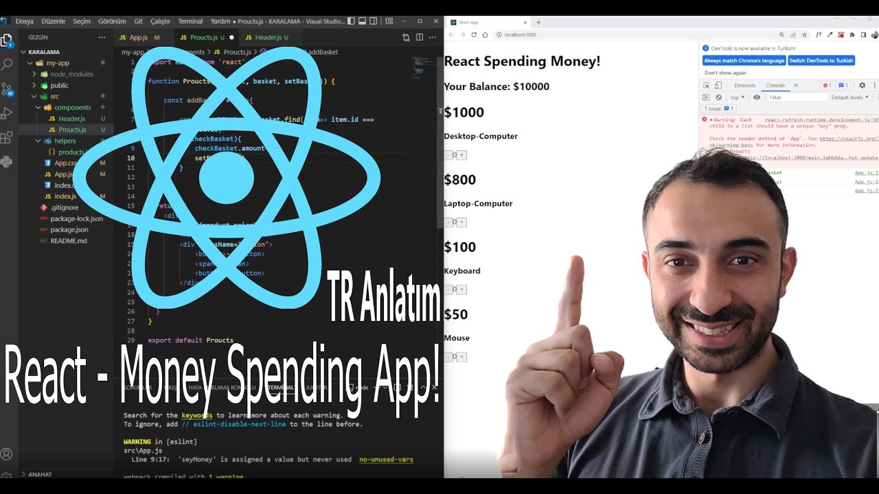 React ile Para Harcama Uygulaması #react - YouTube