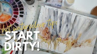 Here&#39;s a Quick &amp; Dirty Watercolor Tip to help you kick off a painting session!
