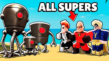 ALL Omnidroids V.X1 - V.X10 Vs Supers (The incredibles) in Omnidroid Test! (Roblox)