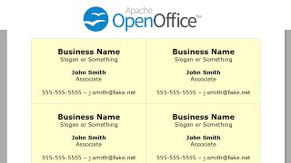 Printing Business Cards in OpenOffice Writer - YouTube