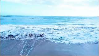 Beautiful, soothing roar of the long, foaming waves of the agitated sea #ASMR #restful sleep #peace