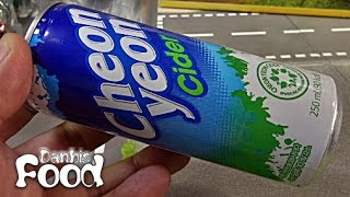 일화 천연사이다 캔음료수, 당류가 많이 들어간 사이다 음료 구입 시음기