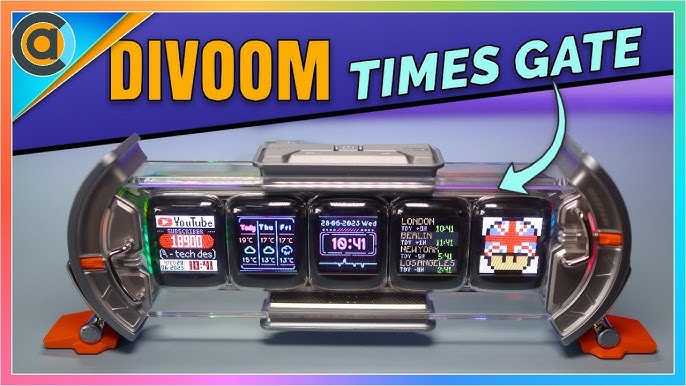 Divoom Times Gate Pixel Art Informative Display [Customizable/Digital  Clock/Lighting Decor/Social Media Display]