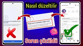 Sayfa Şu Anda Kullanılamıyor Instagram Instagram Sayfası Şu Anda Kullanılamıyor Sorunu