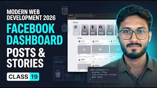 Information Complete Facebook Dashboard Using HTML & CSS | Posts & Stories | Class 19 News