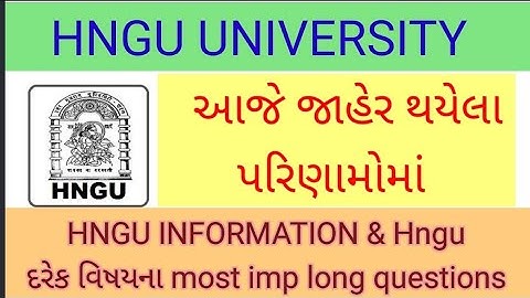 Hngu Letest Result today - hngu Result update - ba - Sem - 1 Result hngu