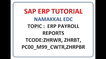 NEDC SAP ERP PAYROLL REPORTS