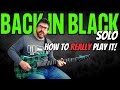 How to GENUINELY play the Back in Black Guitar Solo [LESSON]