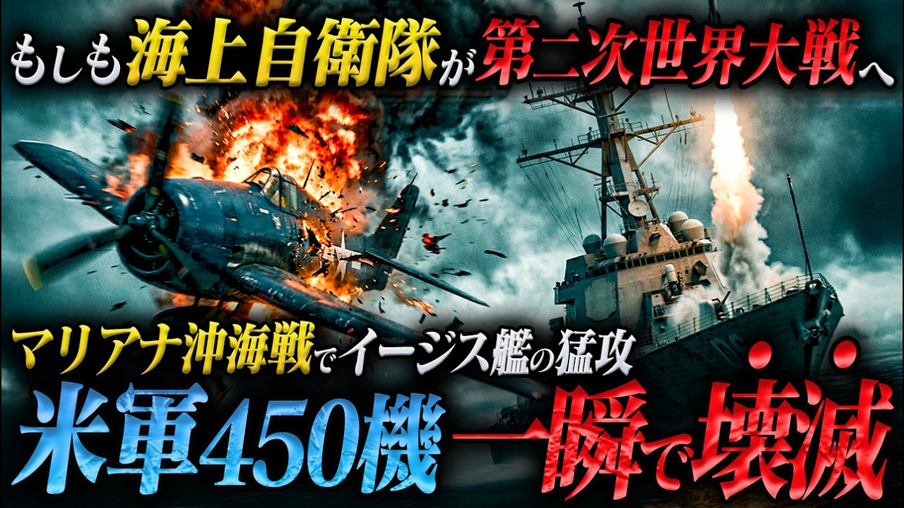【日本のイージス艦に旧米軍は涙目】もしも現代の海上自衛隊が第二次世界大戦のマリアナ沖海戦に参戦したら？【AIシミュレーションドラマ】