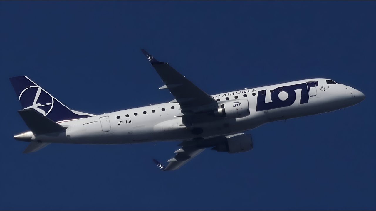 (4k) Embraer E175LR LOT SP-LIL 600-2500m 300-550km/h - YouTube