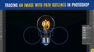 45-Tracing an image with path outlines in photoshop