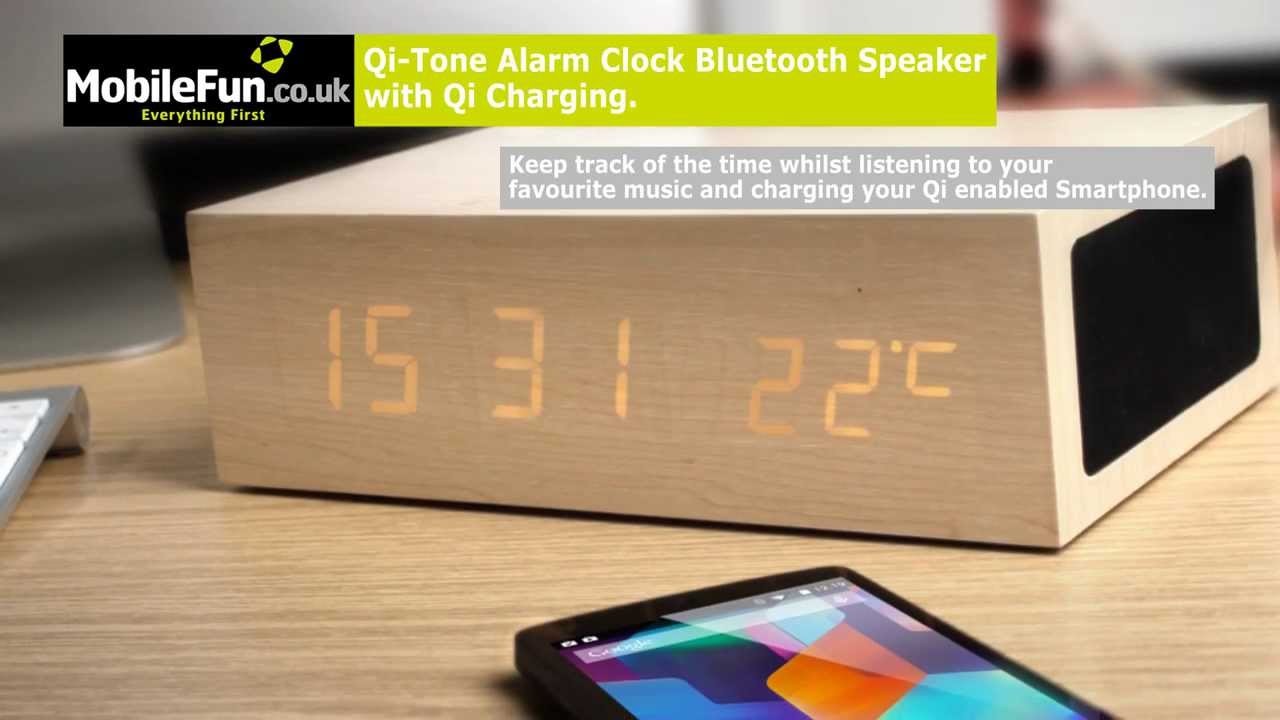 QiTone Alarm Clock Bluetooth Speaker with Qi Charging YouTube