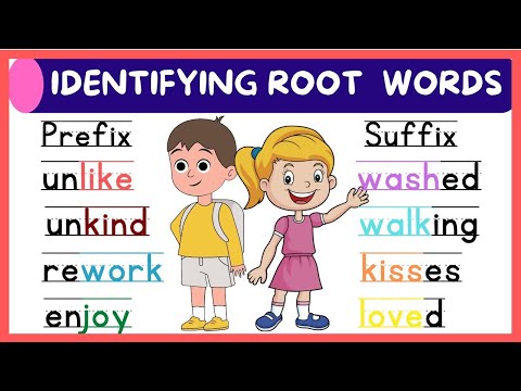 IDENTIFYING ROOT WORDS / English Lessons for Children / / Improve Reading & Vocabulary Skills