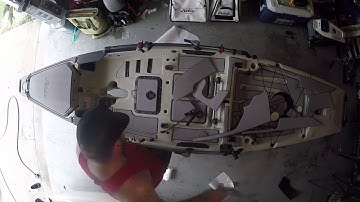 Installing the Hobie deck pad kit for the Pro Angler 14.