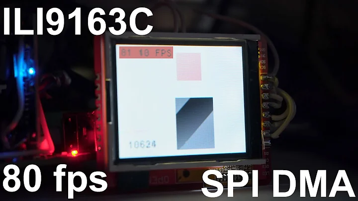Driving an ILI9163C 160x128 SPI display at 80 fps using DMA on STM32