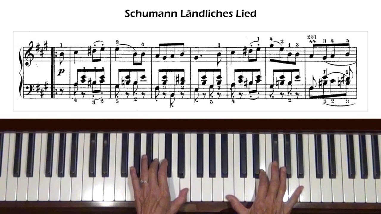Schumann Ländliches Lied Album for the Young Op. 68, No. 20 Piano Tutorial