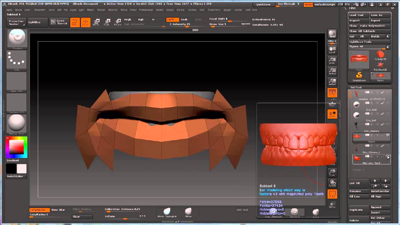 how to flatten subdiv with creases zbrush