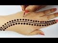 Easy Mehndi Design - आसान गोल टिक्की मेहँदी लगाना सीखे - Teej, Karwa Chauth Diwali Special Mehndi