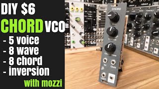 [ $6 ] DIY modular synth CHORD VCO with arduino mozzi / for TECHNO , ambient , drone music
