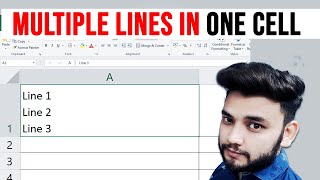 How to Write Multiple Lines in One Cell in Excel | Add Multiple Lines in Single Cell #excel #shorts