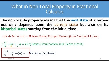 Fractional Calculus| Fractional Integration| Nonlocal Property| by Sania Qureshi