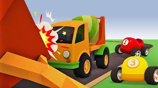 Helper cars cartoons full episodes & Car cartoons for kids. Learn colors. Cement mixer & trucks.