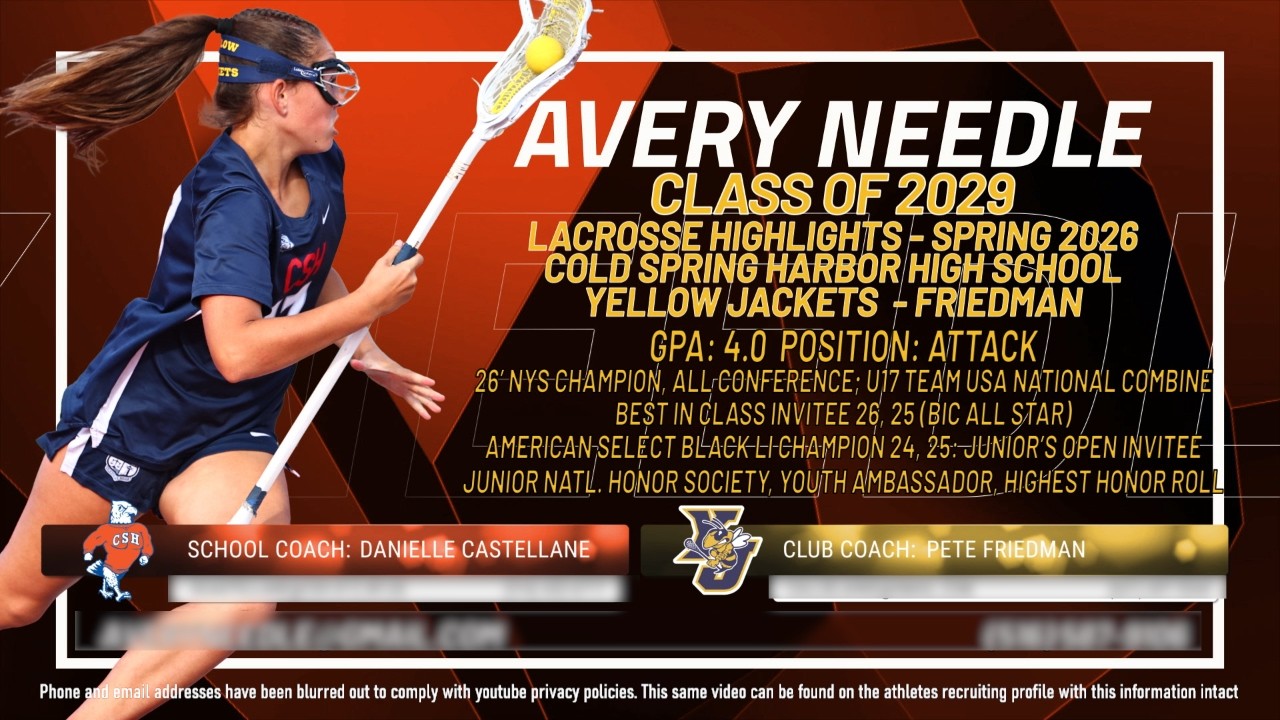 Avery Needle - Lacrosse Highlights - Spring 2026