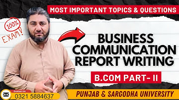 Important Questions for Business Communication & Report Writing | BCRW Annual Exams 2025 | PU & SU