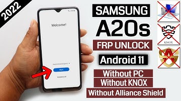Samsung A20s Frp Bypass Android 11 Without Pc | Withouit Knox | Without Alliance Shield 2022