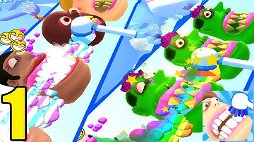 Teeth Runner! - All Levels 1-12 🦷🪥😬 Gameplay Walkthrough (Android, iOS) Part 1