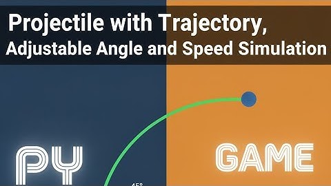 Projectile Motion with Trajectory Trail, Adjustable Angle and Speed Simulation | Python and Pygame