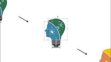 bulb made with brain design puzzle for idea development flat powerpoint design