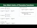 Understanding One-Sided Limits of Piecewise Functions
