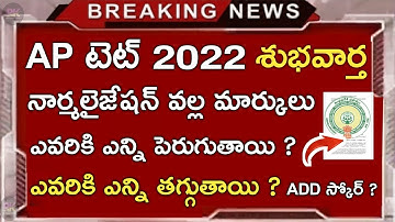 AP టెట్ 2022 లో నార్మలైజేషన్ వల్ల మార్కులు ఎవరికి  పెరుగుతాయి ఎవరికి తగ్గుతాయి || #aptet