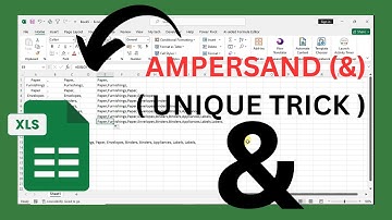 How To Use Ampersand (&) Sign In Excel Sheet ( Unique Trick)