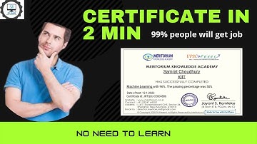 UPSC FEVER Certificate | Machine Learning | Free Quiz Certificate | Certificate Within 2 Min