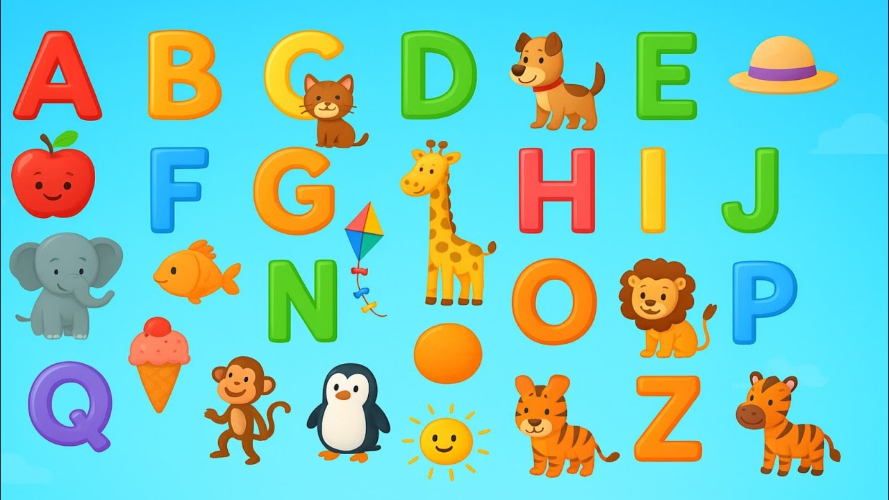 ABC Song for Kids | Learn Alphabet A to Z with Fun Characters | ABCD ...