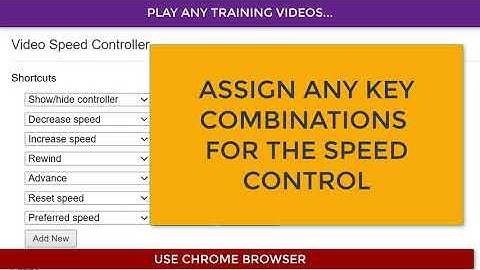 SPEED UP TRAINING VIDEOS USING PLUGINS