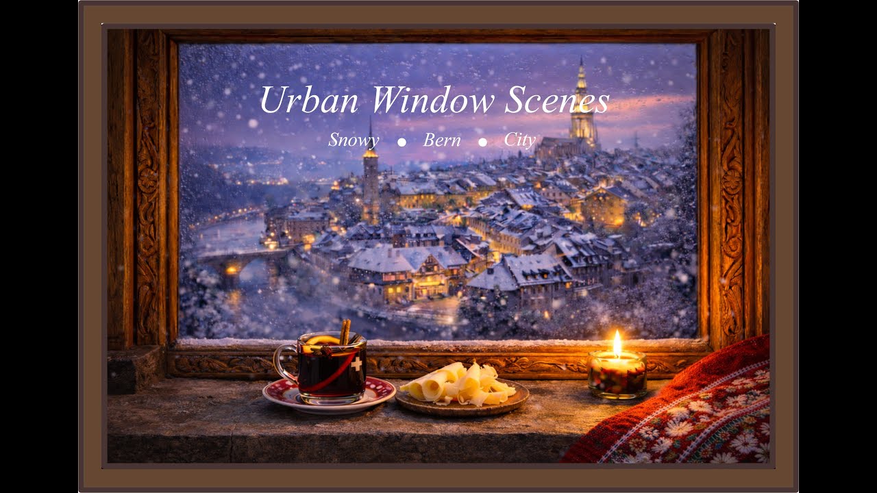 Urban Window Scenes - Snowy Bern (Switzerland)