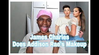 ✨James Charles Does Addison Rae's Makeup (Reaction)✨ | Aya Matha