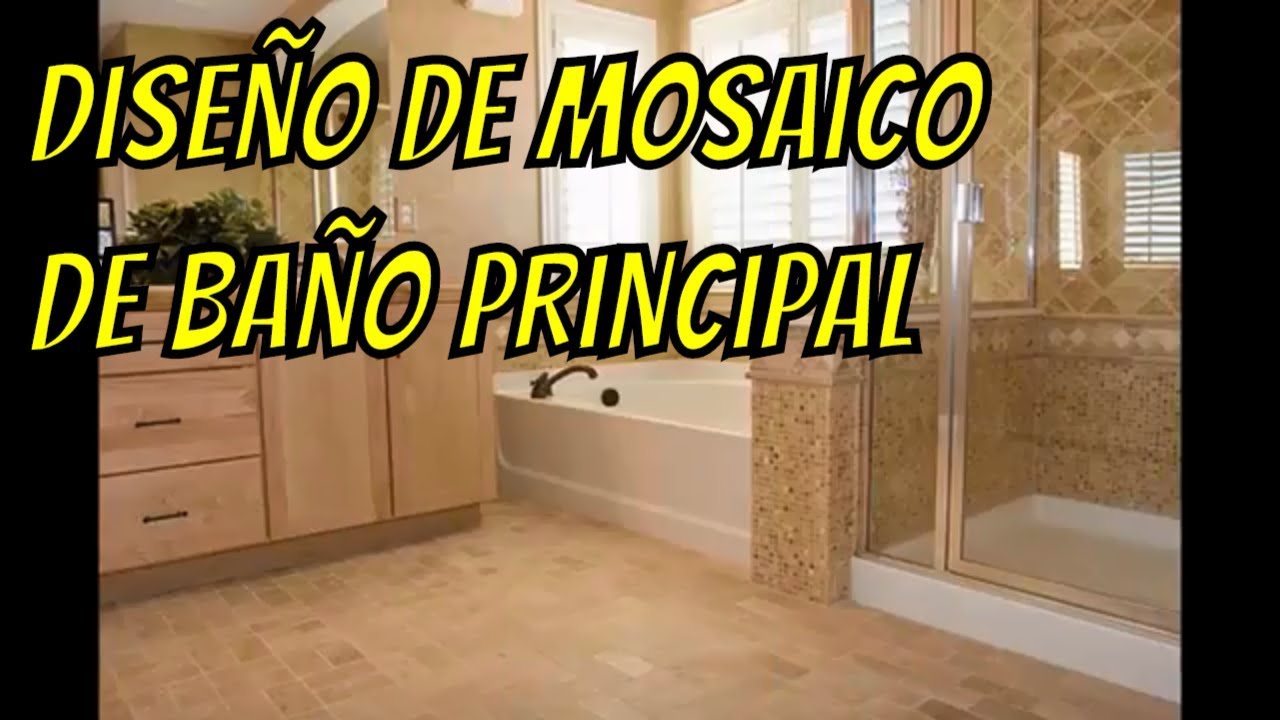 Diseño de mosaico de baño principal - YouTube