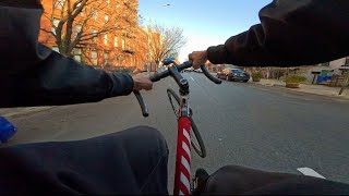 FIXED GEAR | POV Day in a LIFE as a BIKE MESSENGER IN NYC