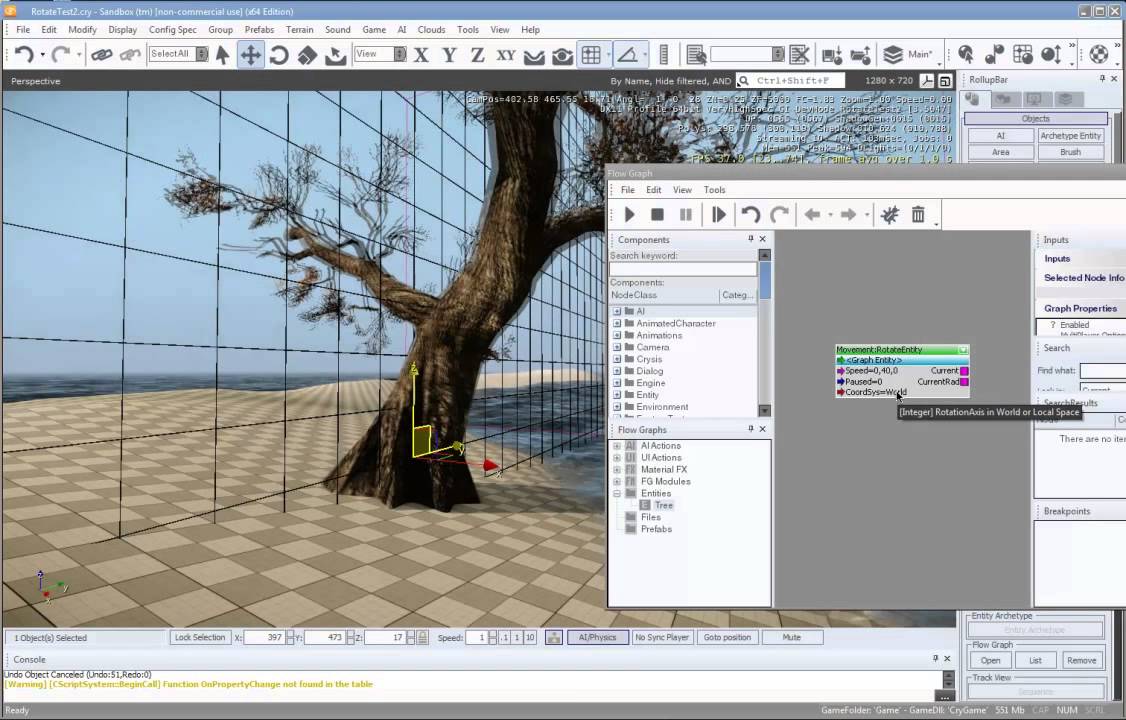 CryEngineTutorial: Rotate object around another point
