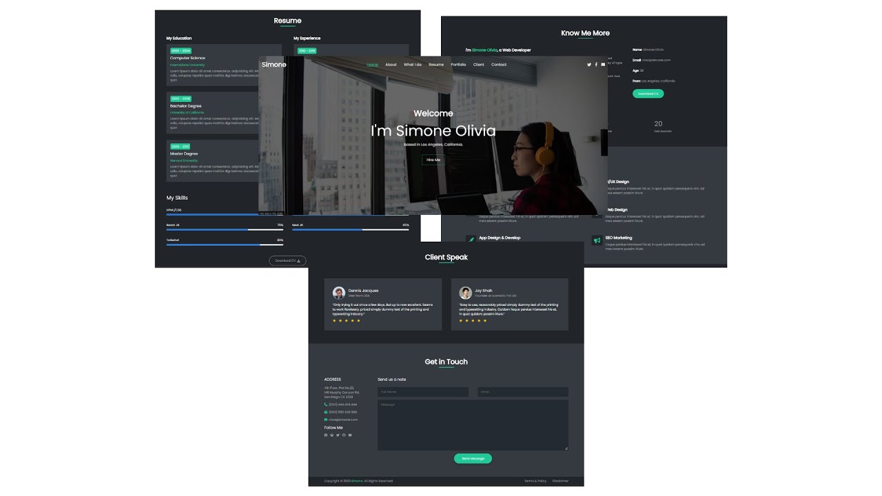How to make a portfolio website using HTM, CSS & JavaScript - YouTube